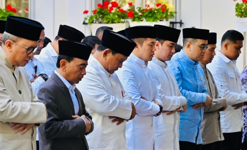 Presiden Prabowo Salat Idul Adha (Foto/Setpres)