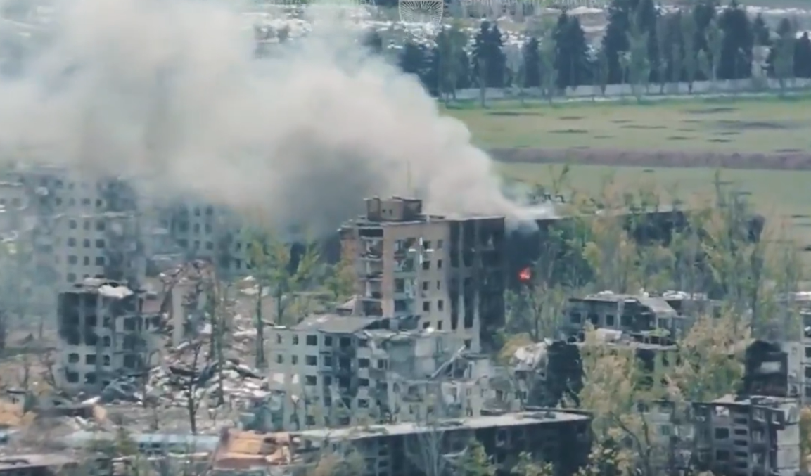 Kondisi Kostiantynivka, Donetsk pada Sabtu (16/5/2026). (BeritaNasional/X RusWar)
