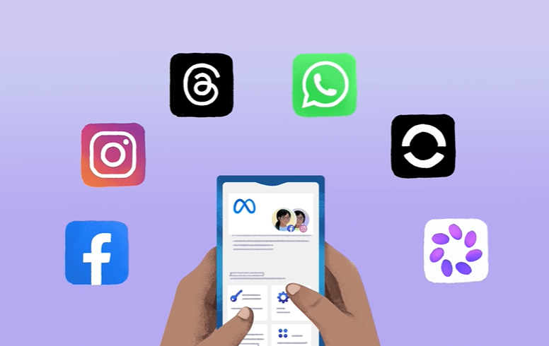 Beberapa aplikasi media sosial Meta. (BeritaNasional/Meta)