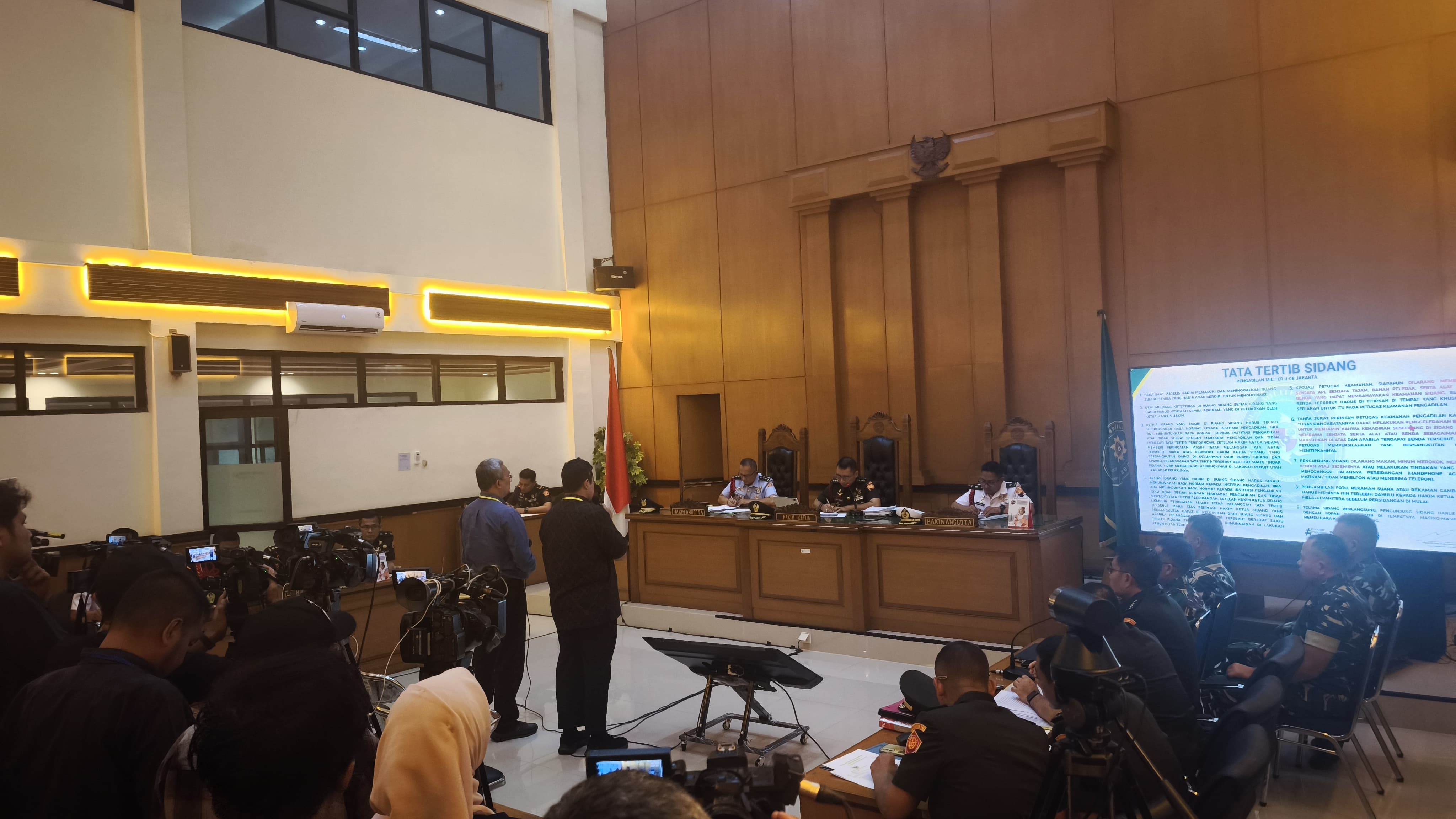 2 Dokter RSCM menjadi saksi dalam sidang kasus penyiraman aktivis KotraS, Andrie Yunus di Pengadilan Militer II-08 Jakarta, Rabu (20/5/2026). (BeritaNasional/Bachtiar). (BeritaNasional/Istimewa)