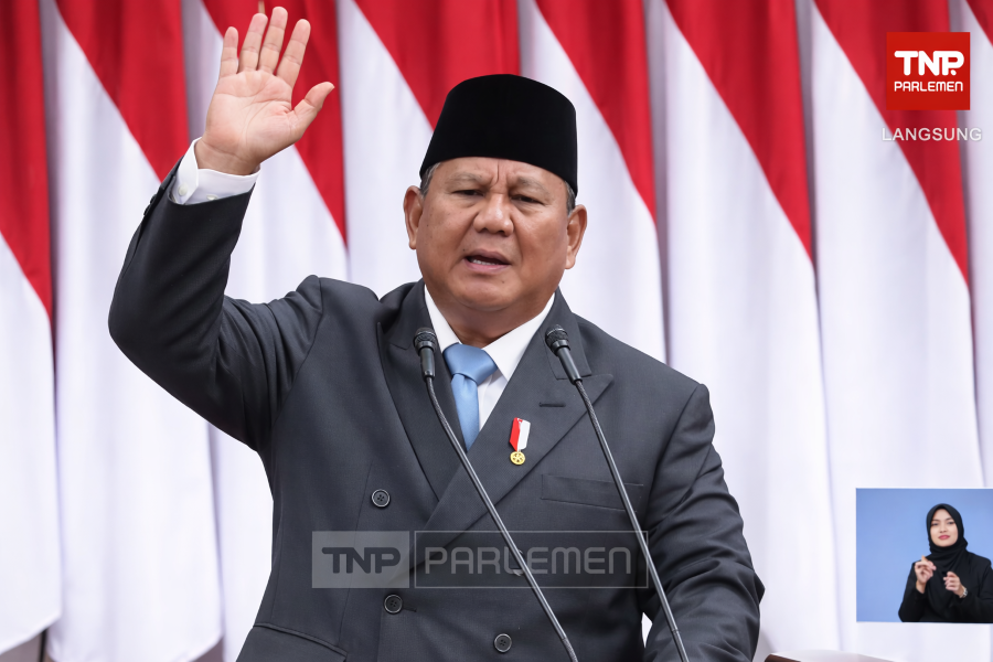 Presiden Prabowo di Rapat Paripurna DPR RI ke-19 Masa Persidangan V Tahun Sidang 2025–2026, Rabu (20/5/2026). (Foto/tangkapan layar)
