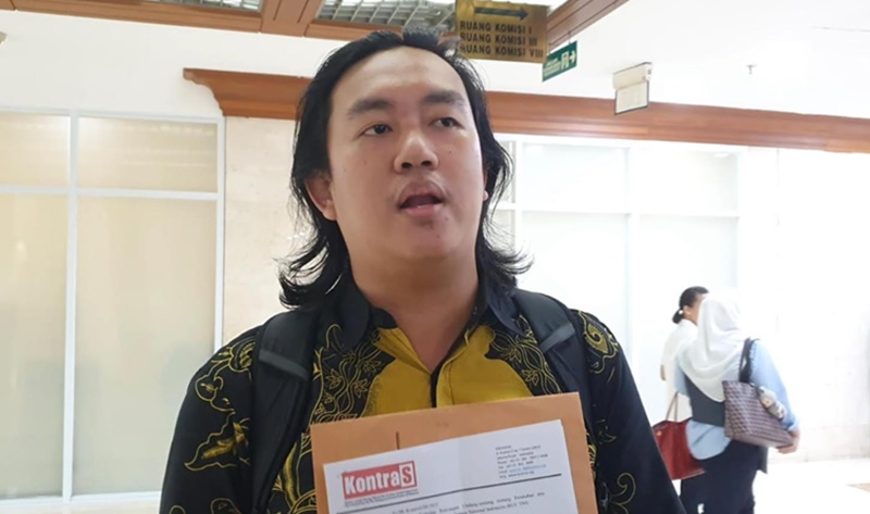 Wakil Koordinator KontraS Andrie Yunus saat ditemui awak media (Beritanasional/Ahda)