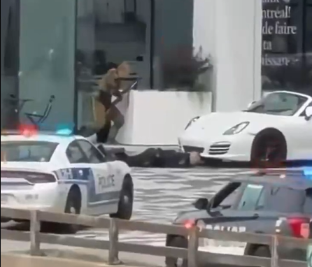 Penembakan di Cote-des-Neiges, Montreal, Kanada pada Senin (22/6/2026). (BeritaNasional/X B Wilkins III)