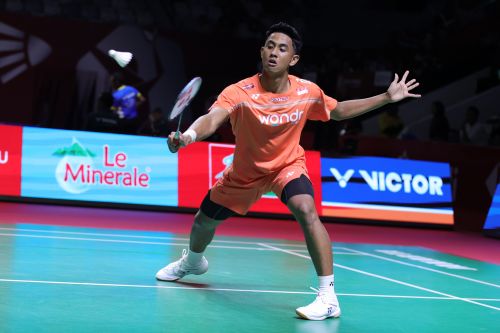 Tunggal putra bulu tangkis Indonesia Alwi Farhan di Indonesia Open 2026. (Foto/doc. Indonesia Open 2026)