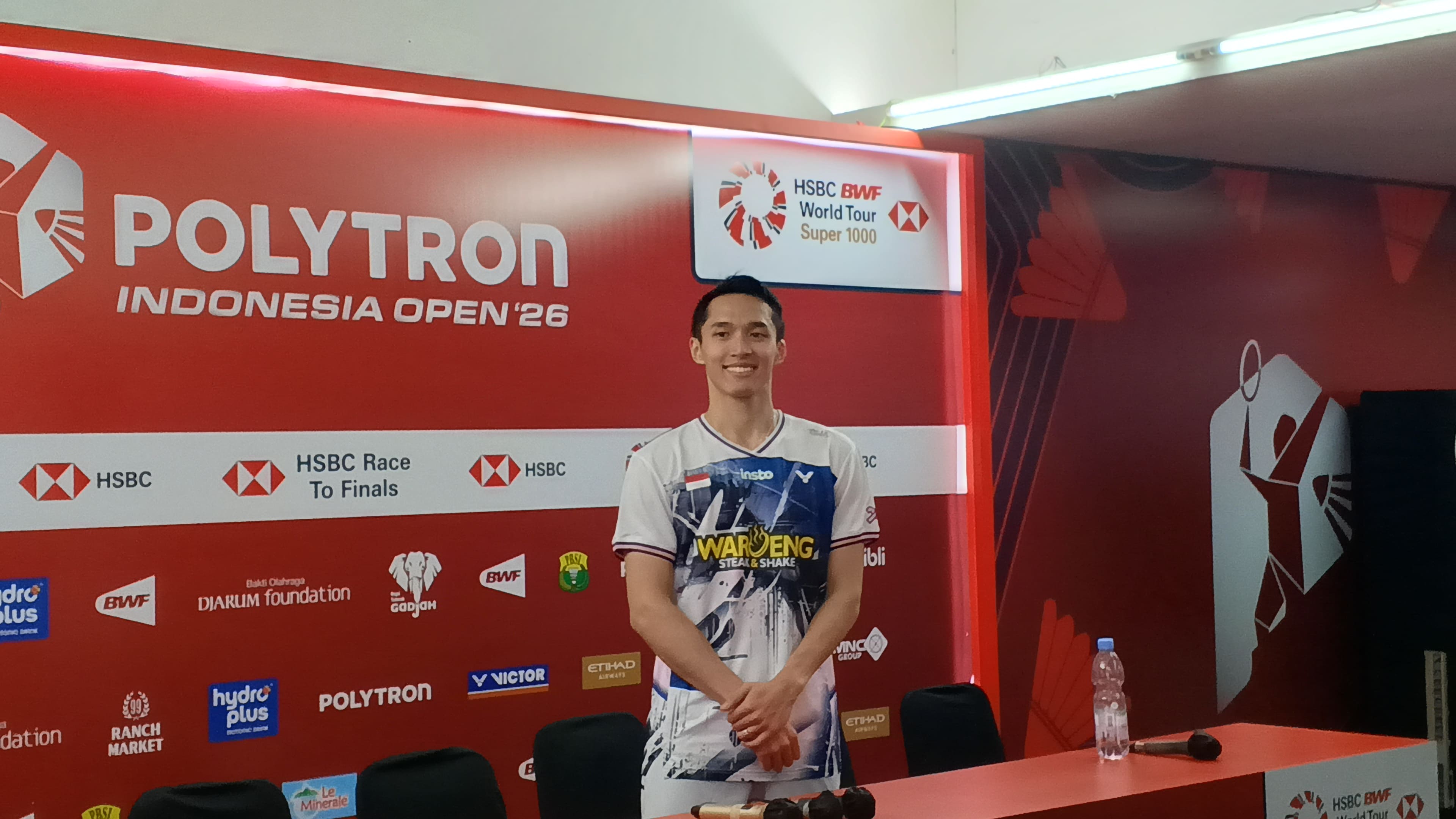 Tunggal putra bulu tangkis Indonesia Jonatan Christie. (BeritaNasional/Hamdi)