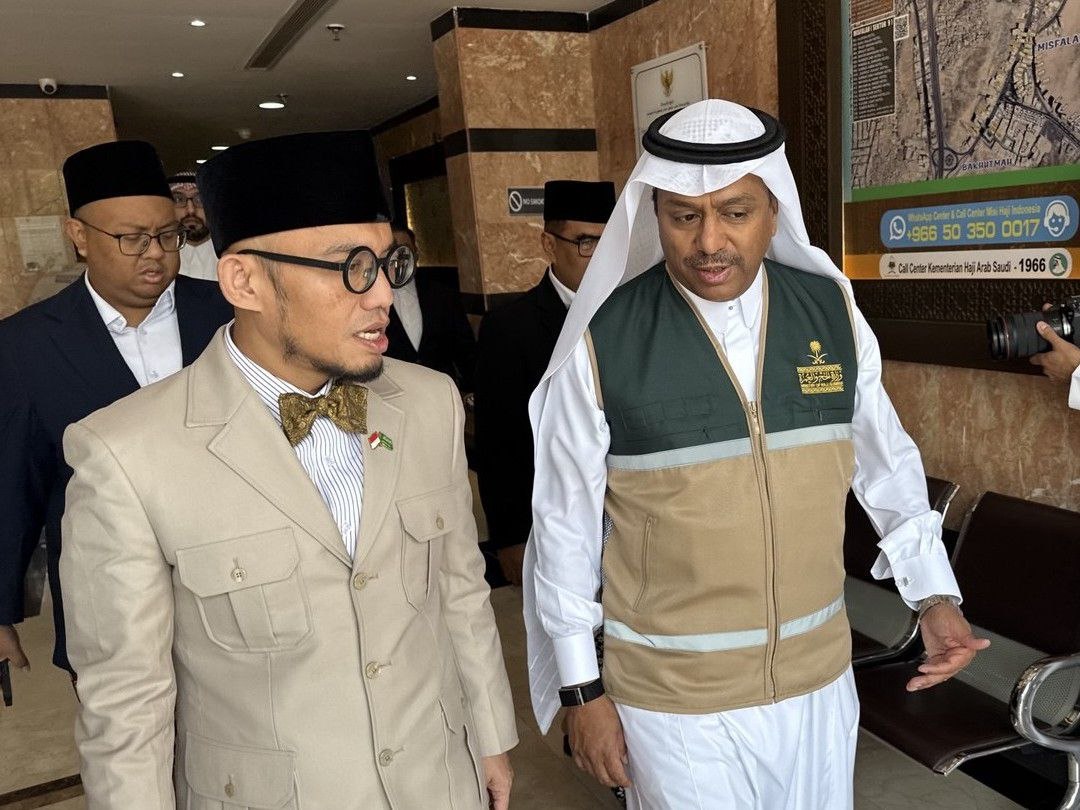 Wamenhaj Dahnil Anzar Simanjuntak, bertemu dengan dari Wakil Menteri Haji dan Umrah Arab Saudi, Abdulfattah Bin Sulaiman Mashat. (Foto/Kemenhaj)