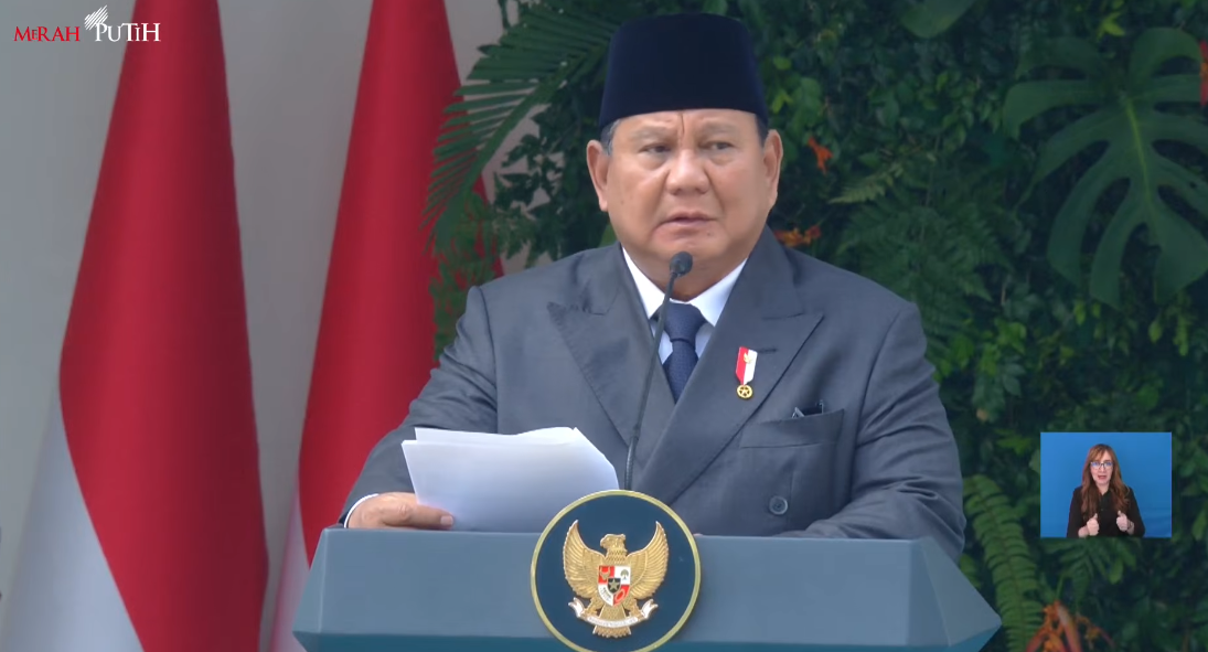 Presiden Prabowo Subianto. (Foto/YouTube Setpres)