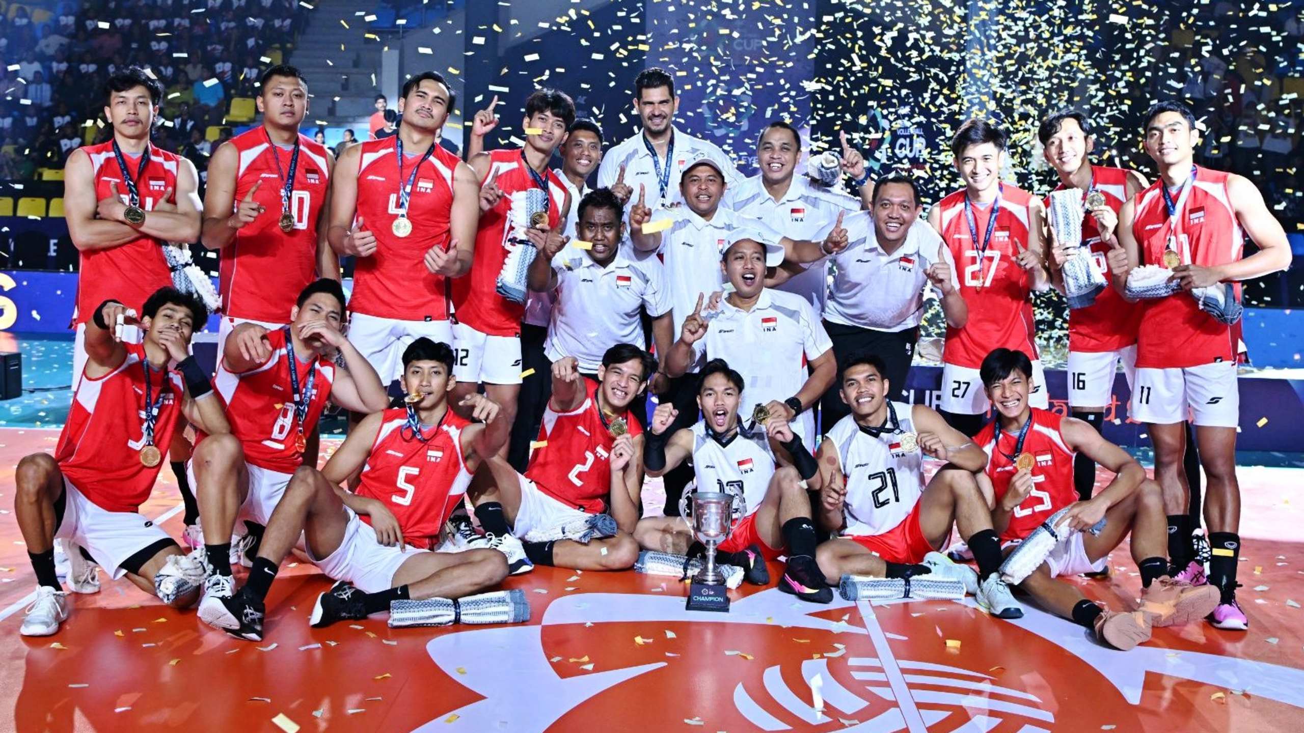 Timnas Voli Putra Indonesia rengkuh gelar juara Piala AVC 2026. (Foto/AVC)