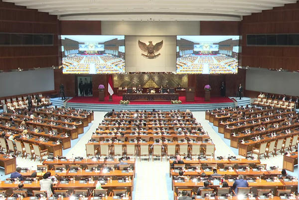 Rapat Paripurna DPR. (Foto/YouTube Tv Parlemen)