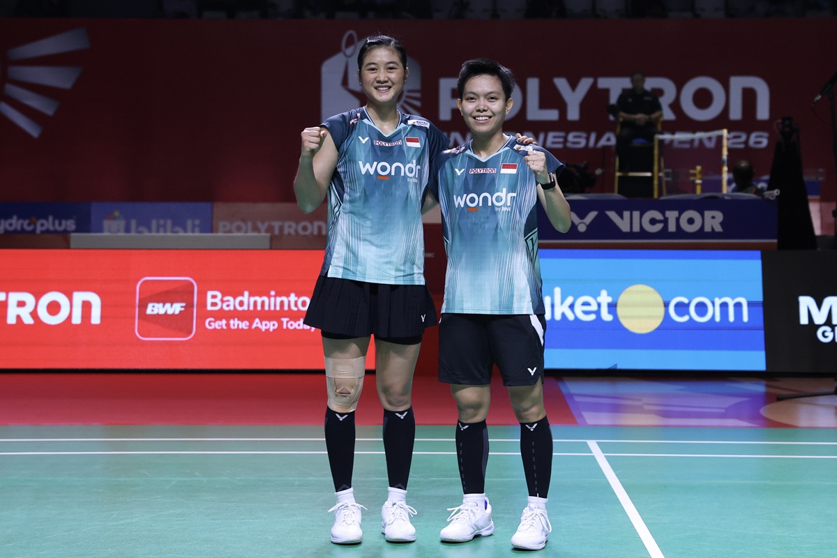 Fadia/Tiwi Tumbangkan Ganda Putri Ranking 3 Dunia di Indonesia Open 2026. (Foto/Polytron Indonesia Open)
