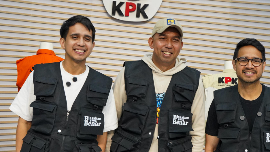 Kreator konten Jovial da Lopez dan Andovi da Lopez kerja sama dengan KPK. (BeritaNasional/Panji)