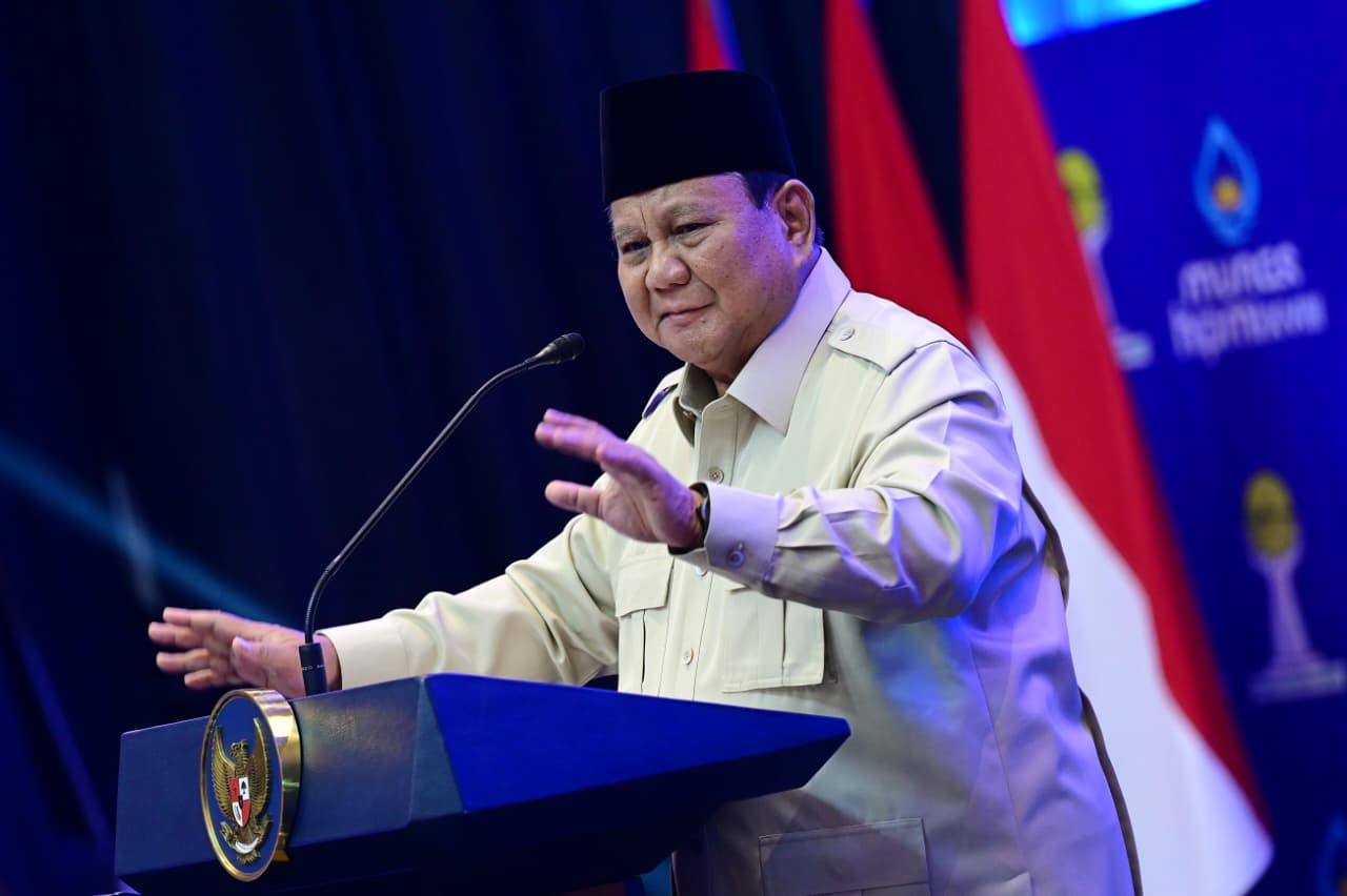 Presiden Prabowo Subianto di pembukaan Munas XVIII HIPMI di Kota Bandar Lampung, Lampung, Rabu (10/6/2026). (BeritaNasional/BPMI Setpres)