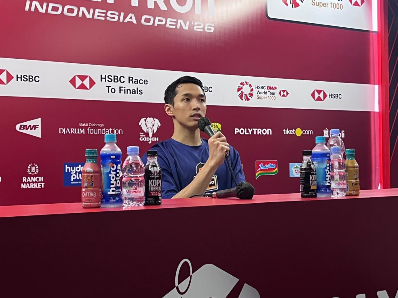 Tunggal putra bulu tangkis Indonesia Jonatan Christie. (BeritaNasional/Ajeng Tiara)