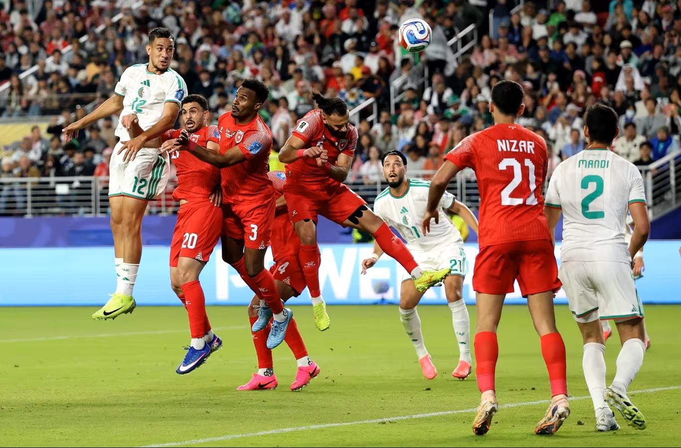 Pertandingan Aljazair vs Yordania. (Foto/FIFA).