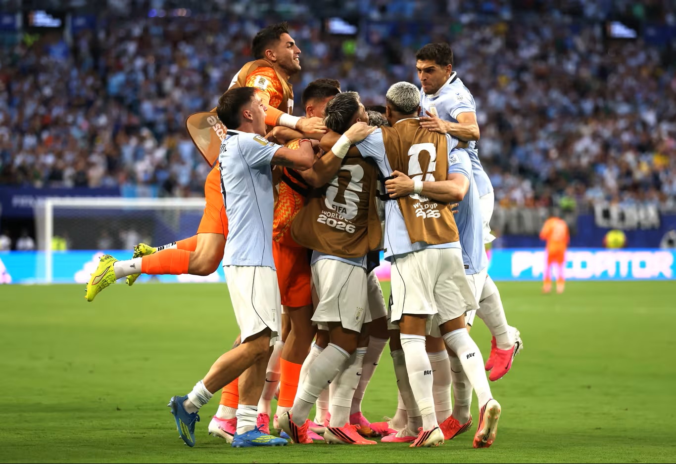 Pertandingan Arab Saudi vs Uruguay. (Foto/FIFA)