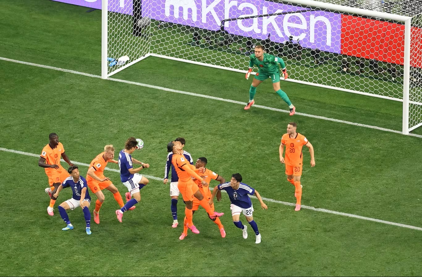 Pertandingan Belanda vs Jepang. (Foto/FIFA)
