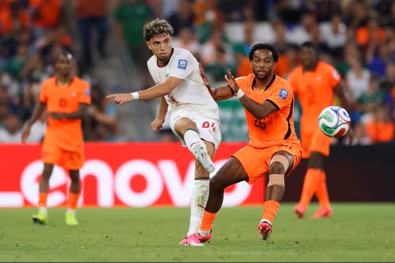 Pertandingan Belanda vs Maroko. (Foto/FIFA)