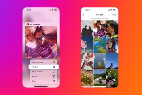 Fitur baru di Instagram, Grid Reordering atau Atur Ulang Kisi. (Foto/Ist)