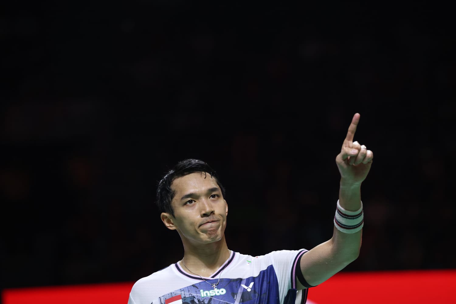 Tunggal putra bulu tangkis Indonesia Jonatan Christie. (BeritaNasional/Oke Atmaja)