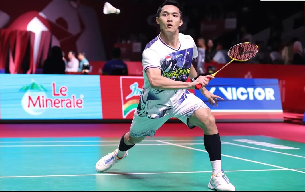 Tunggal putra bulu tangkis Indonesia Jonatan Christie. (Foto/doc Indonesia Open 2026)
