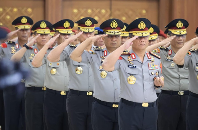 Kapolri pimpin upacara kenaikan pangkat (Beritanasional/Bachtiar)