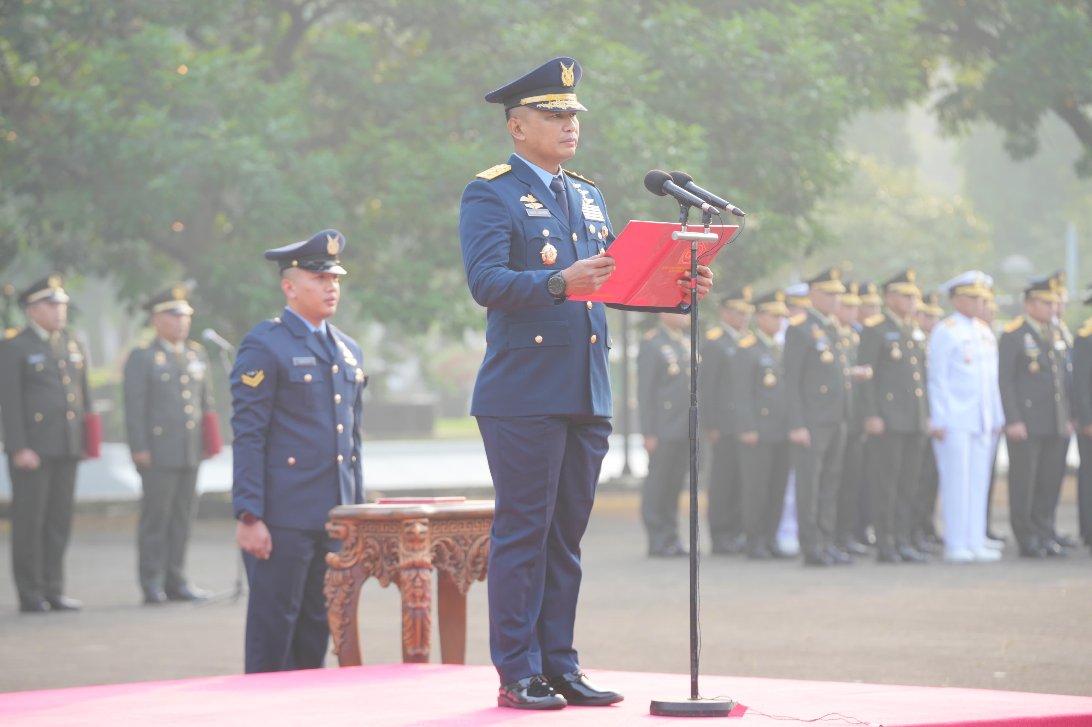 Kapusjianstralitbang Marsda TNI Budi Achmadi. (BeritaNasional/Bachtiarudin Alam)