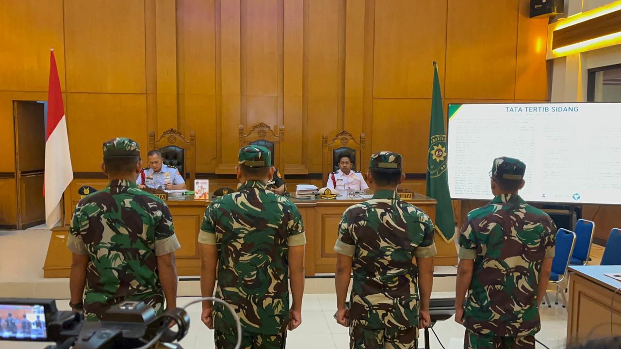 4 Prajurit TNI Divonis 1,5 hingga 3 Tahun Penjara. (BeritaNasional/Bachtiar)