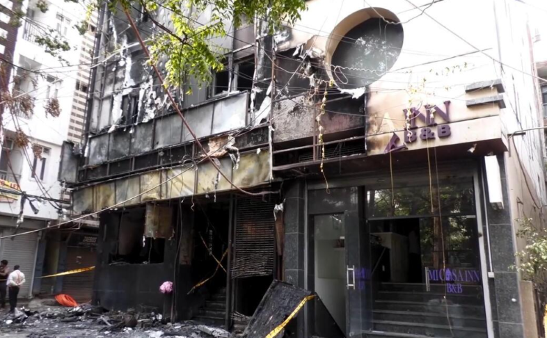 Hotel Micasa Inn di Malviya Nagar, Delhi Selatan, India terbakar pada Rabu (3/6/2026) terbakar. (BeritaNasional/Viory)
