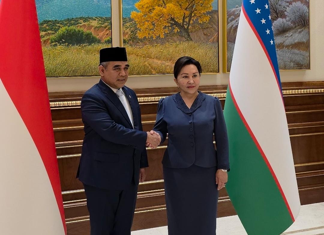 Ketua MPR RI Ahmad Muzani bersama delegasi MPR RI berkunjung ke Senat Oliv Majelis Republik Uzbekistan. (Foto/istimewa)