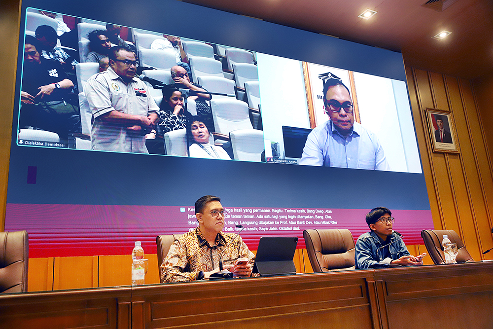 Diskusi KWP dengan DPR RI membahas rencana damai AS dan Iran. (BeritaNasional/Elvis Sendouw)