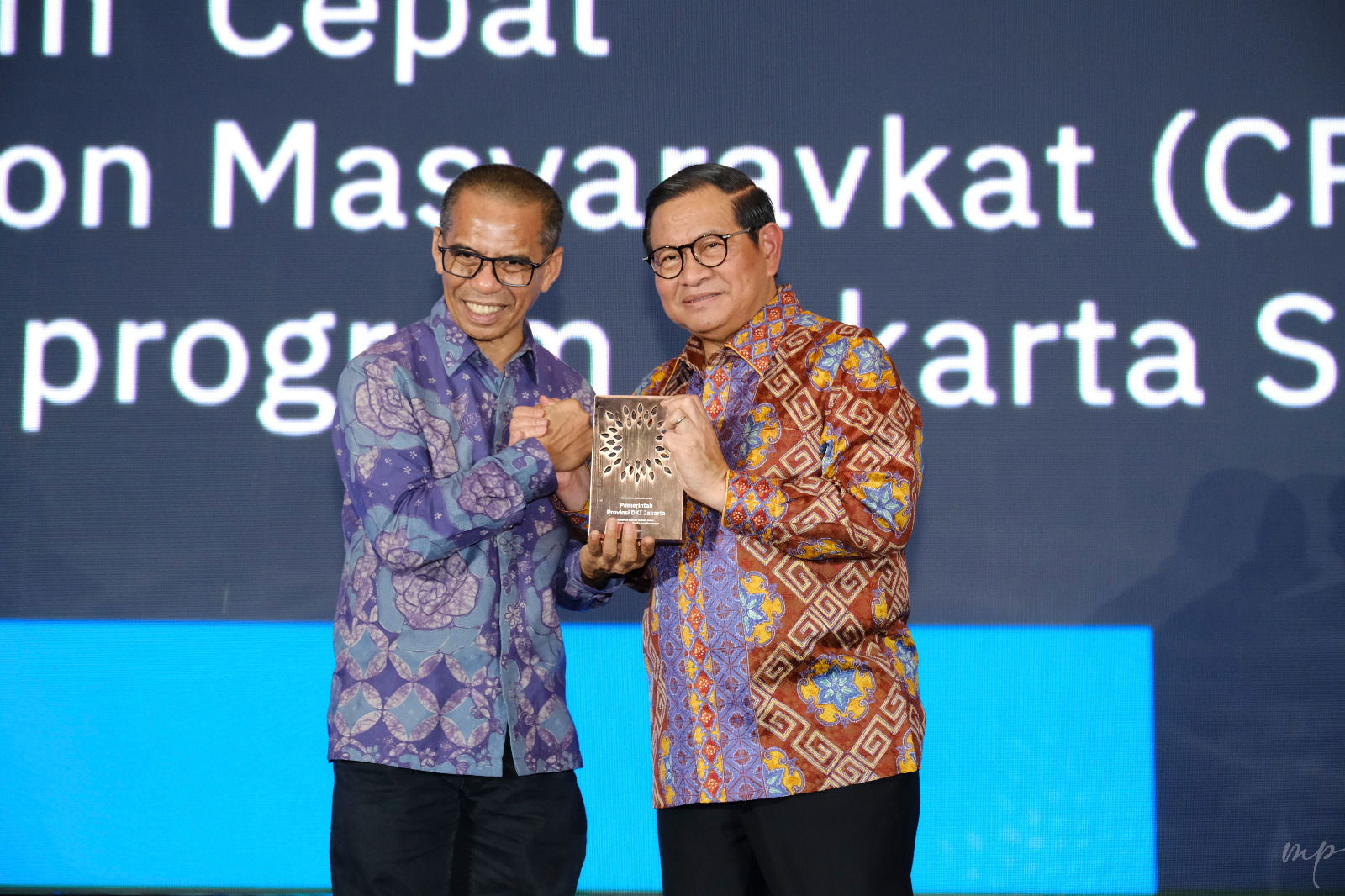 Pemprov DKI dan Bank Jakarta meraih penghargaan Cita Loka Fest 2026. (Foto/doc Pemprov Jakarta)