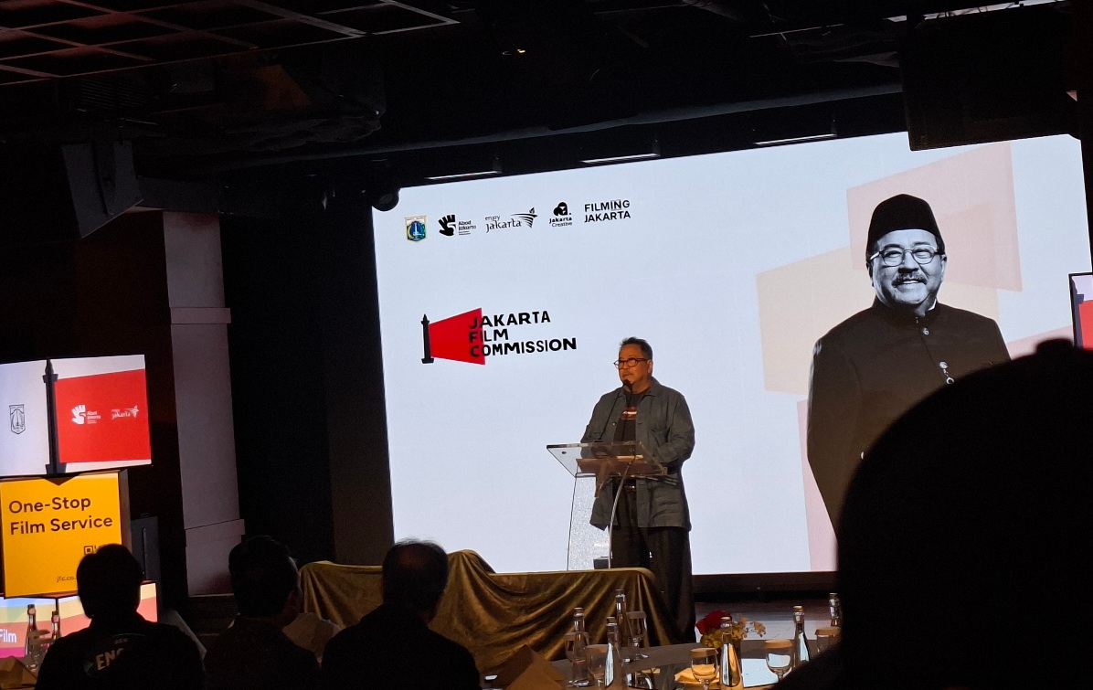 Wagub DKI Jakarta Rano Karno dalam peluncuran Jakarta Film Commission, Jumat (26/6/2026). (BeritaNasional/Lydia)