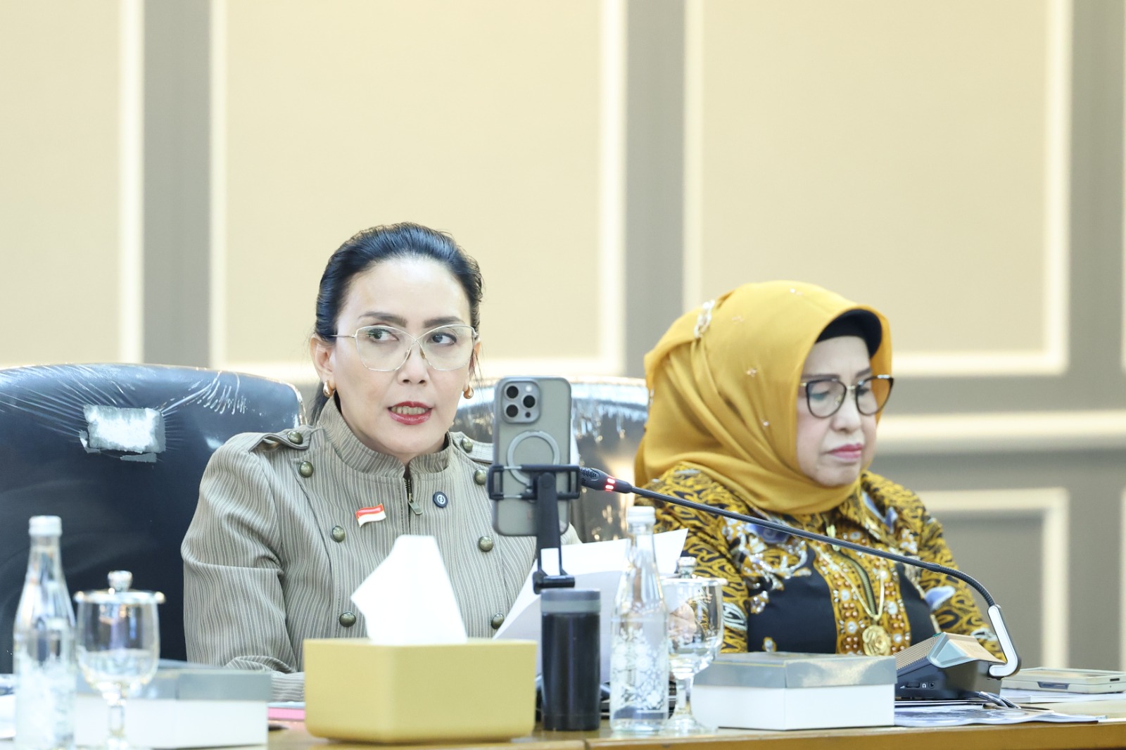 Anggota Komisi XIII DPR Rieke Diah Pitaloka di Rapat Komisi XIII DPR, Kompleks Parlemen Senayan, Jakarta. (BeritaNasional/Tim Humas Rieke)