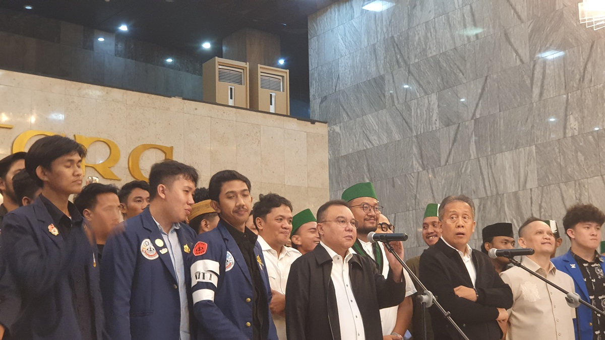 Pimpinan DPR bertemu dengan mahasiswa. (BeritaNasional/Bachtiar)