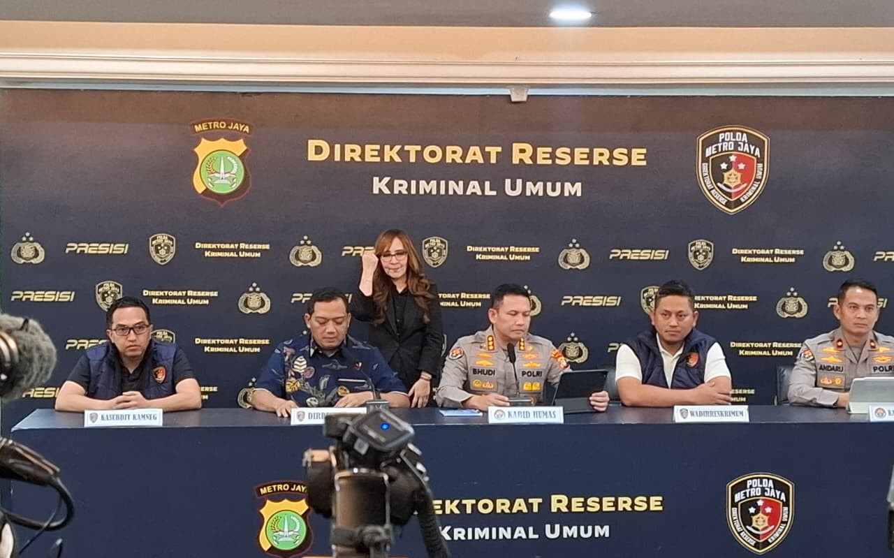 Ditreskrimum Polda Metro Jaya menggelar konferensi pers. (BeritaNasional/Bachtiarudin Alam)