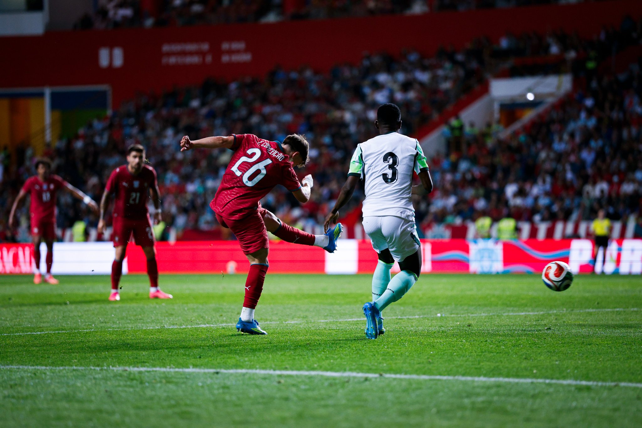 Pertandingan Portugal vs Nigeria. (Foto/X@selecaoportugal)