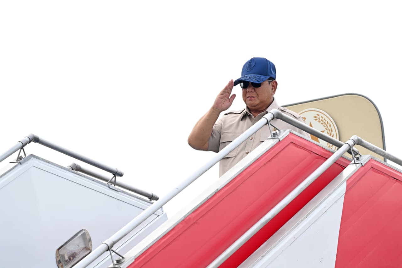 Presiden Prabowo Subianto bertolak menuju Jawa Timur. (Foto/BPMI)