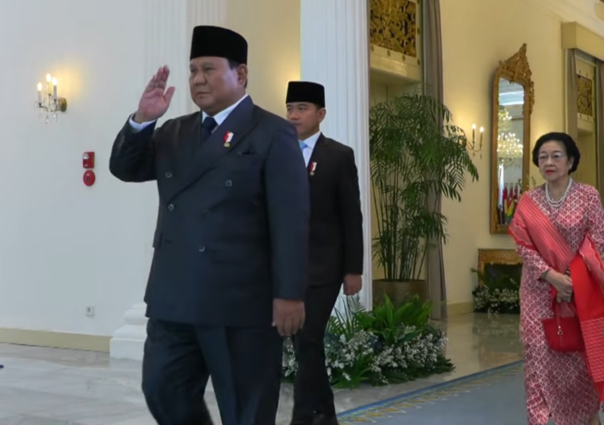 Presiden Prabowo Subianto saat memimpin upacara Peringatan Hari Lahir Pancasila 1 Juni 2026 di Gedung Pancasila. (BeritaNasional/Ahda)