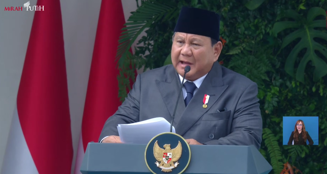 Presiden Prabowo Subianto. (Foto/YouTube Setpres)
