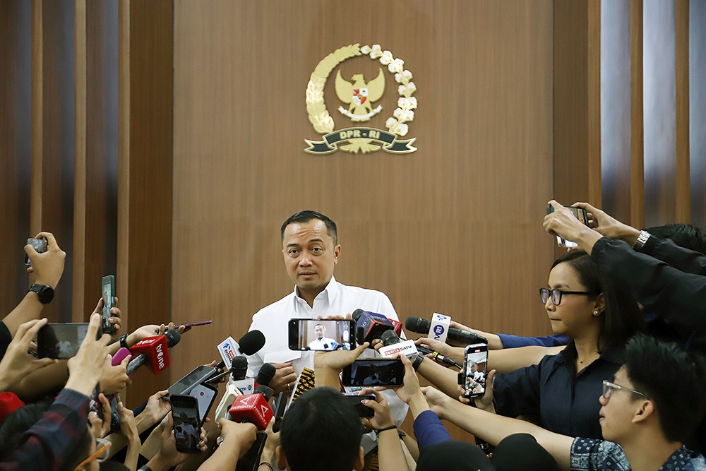 Sekretaris Negara Prasetyo Hadi di DPR. (BeritaNasional/Elvis)