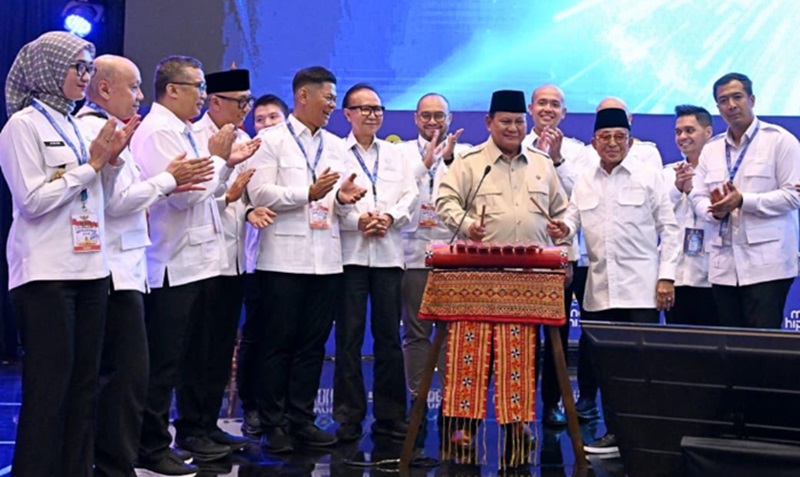 Presiden Prabowo membuka Munas XVIII HIPMI (Foto/Setpres)