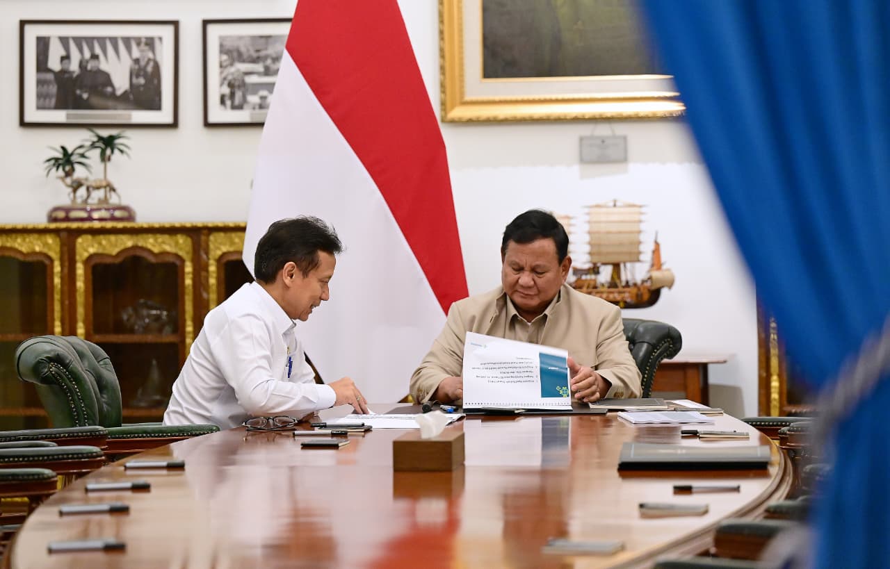 Presiden Prabowo Subianto menerima Menteri Kesehatan Budi Gunadi Sadikin. (Foto/BPMI)