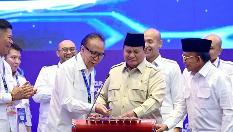 Presiden Prabowo resmi buka Munas XVIII HIPMI (Foto/Setpres)