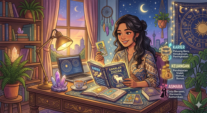 Zodiak hari ini. (BeritaNasional/Gemini AI)