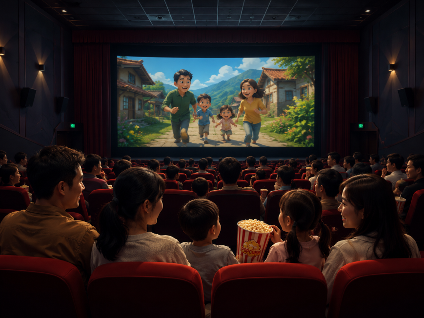 Rekomendasi film keluarga di bioskop hari ini. (BeritaNasional/ChatGPT)