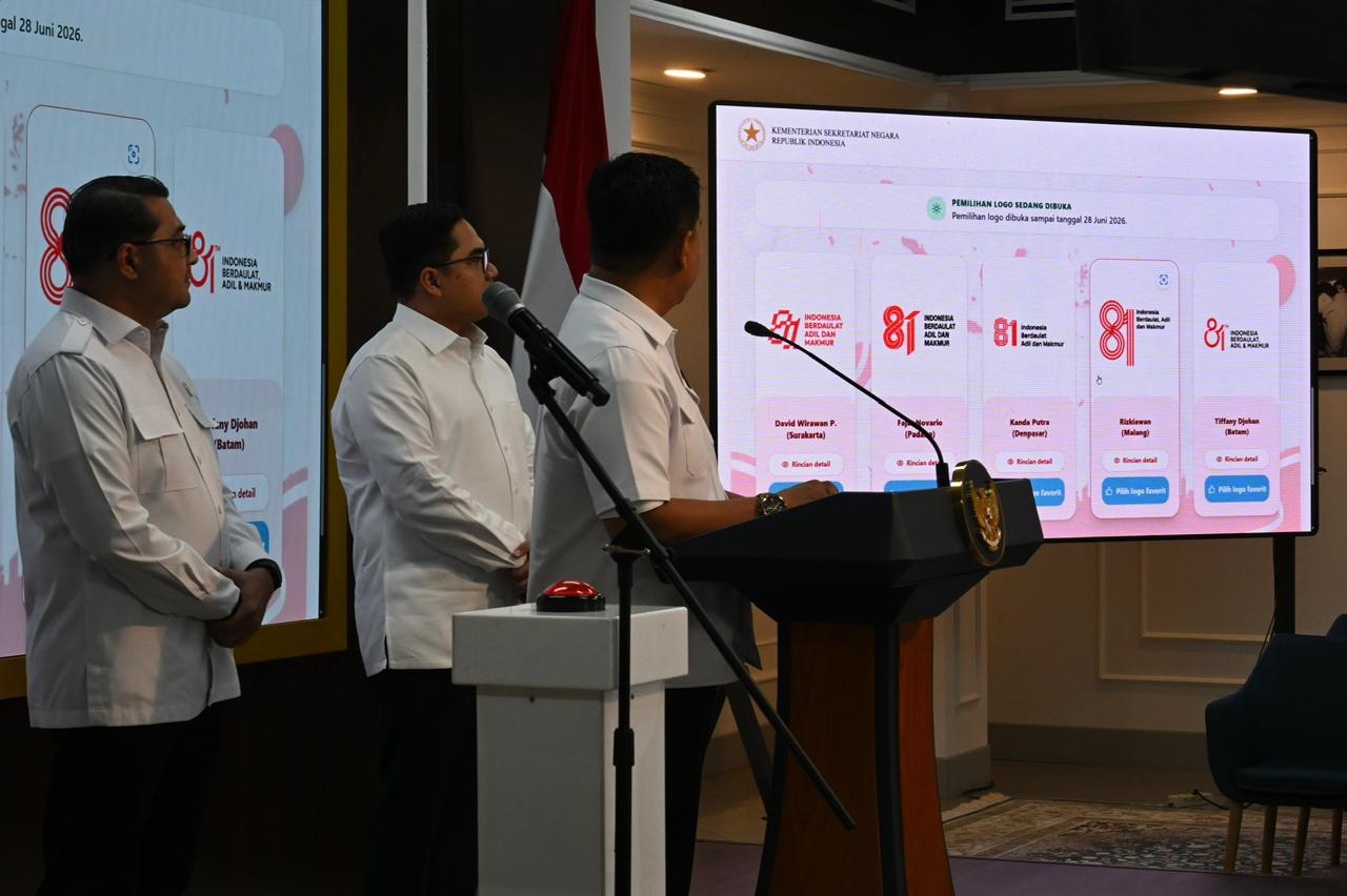 Pemerintah luncurkan tema HUT RI ke-81 dan kanal voting logo HUT RI ke-81, Rabu (24/6/2026). (BeritaNasional/BPMI Setpres)