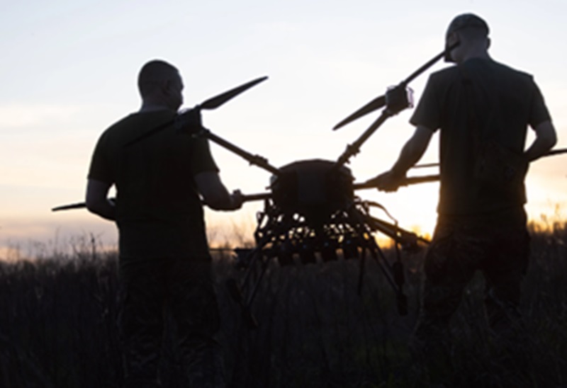 Ilustrasi drone Ukraina (Foto/CFR)