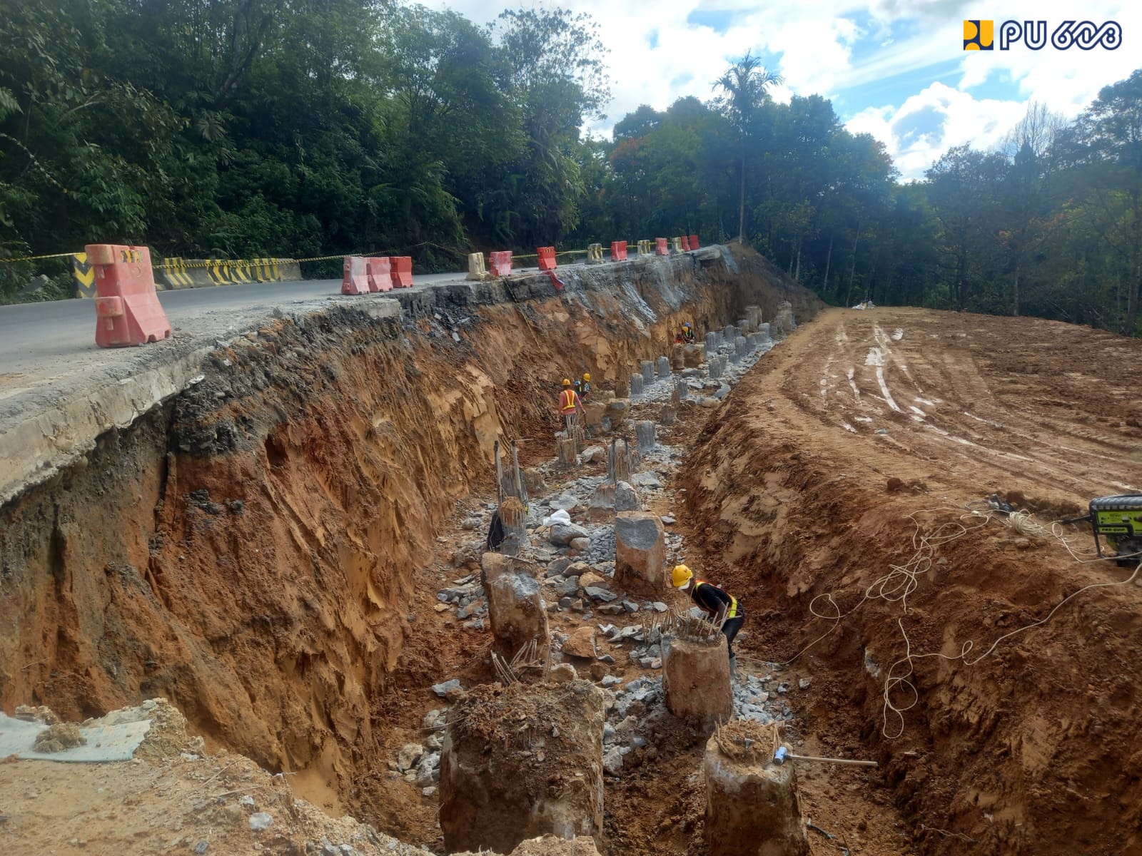 Perbaikan infrastruktur di Sumatra Utara. (BeritaNasional/KemenPU)