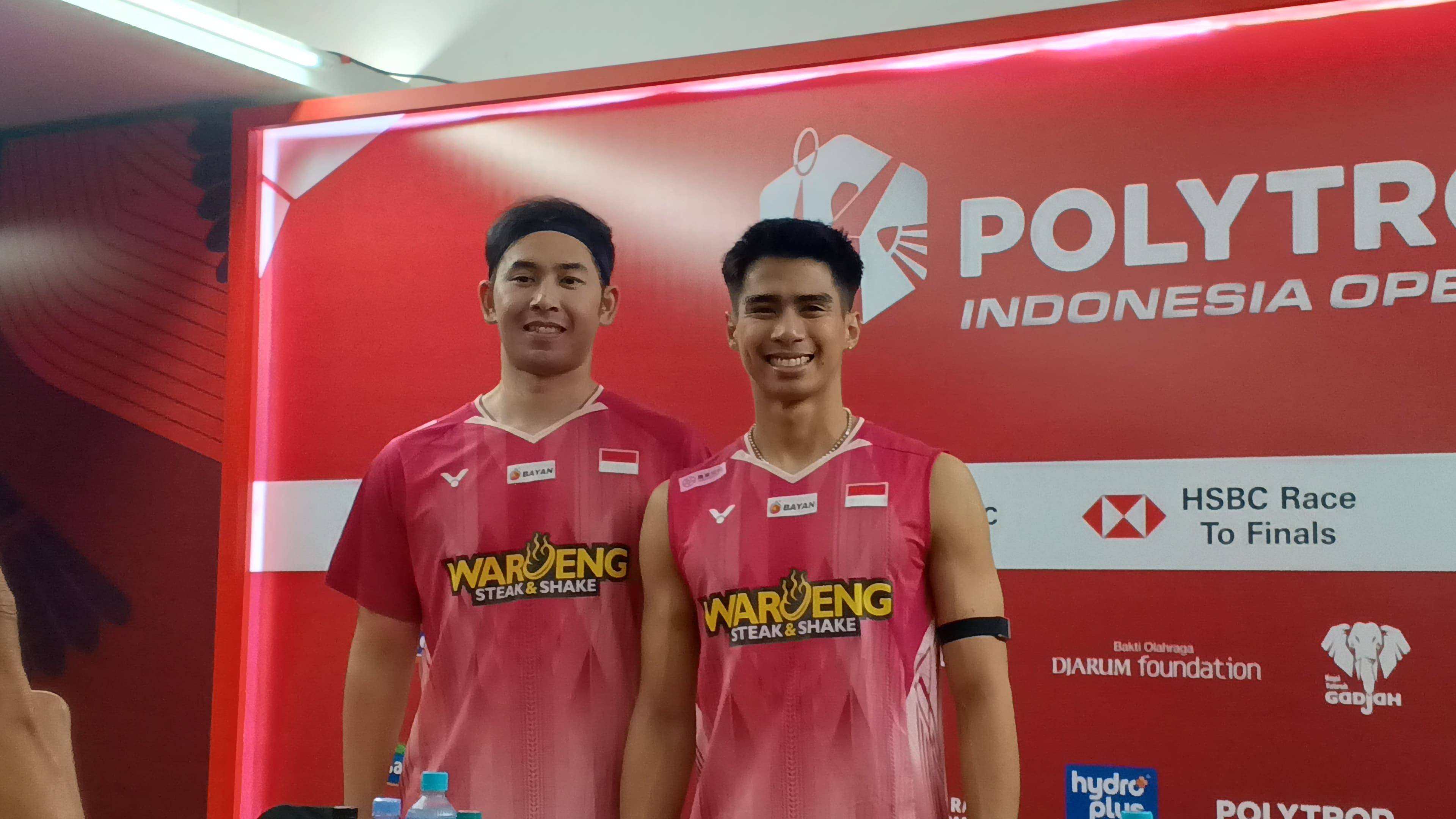 Pasangan ganda putra Indonesia Sabar/Reza. (BeritaNasional/Hamdi)