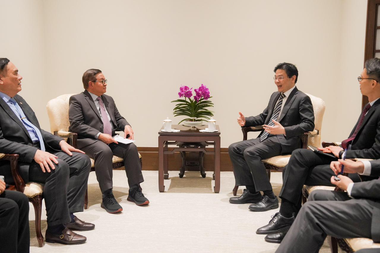 Suasana pertemuan Gubernur Jakarta Pramono Anung (dua dari kiri) dengan PM Singapura Lawrence Wong. (Foto/Pemprov Jakarta)